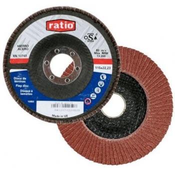 Lame abrasive Ratio Ø125 × 22 mm, 80 % de granulométrie