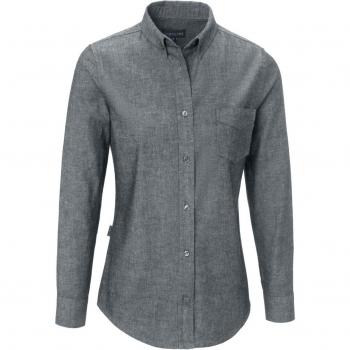 Chemisier Gris Chambray JOBELINE Taille 48 Manches Longues