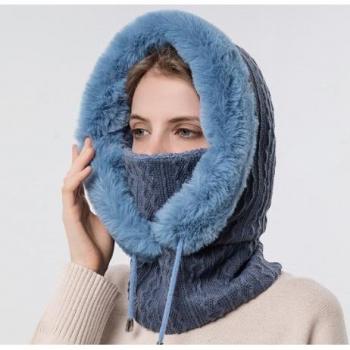 Winter Vrouwen Ski Cap – Warm Pluis Bomber met Masker en Sjaal