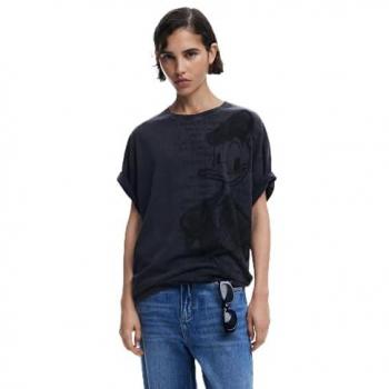 Tee Donna Desigual Donald Grigio Scuro