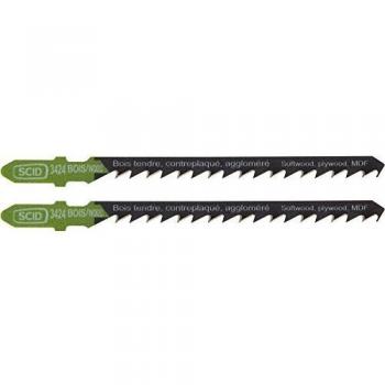 Lot de 2 lames scie sauteuse bois 100 mm T