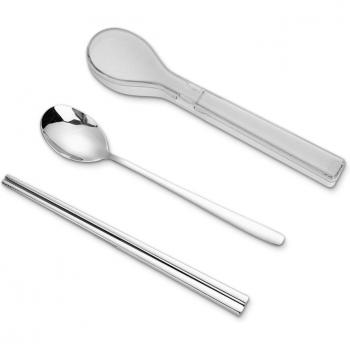 Camping Cutlery Set with 304 Stainless Steel Spoon and Chopsticks