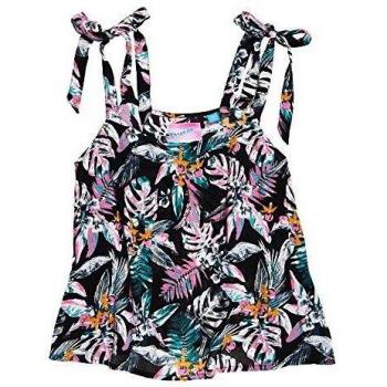 Superdry Alarna Camisetta Donna, Stampa Tropicale Nera, S