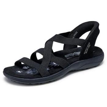 Skechers Women’s Reggae Slim Black Synthetic Slip‑Ins – Size 2, Vegan, Machine Washable