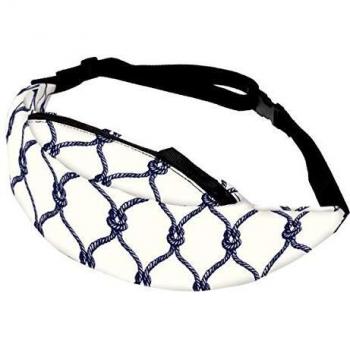 Alsino Hipster Gürteltasche für Festivals – 13 cm breite All‑Over Print, Seemannsknoten-Motiv, GT‑139, Unisex