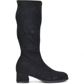 Botas altas afelpadas para mujer con cremallera