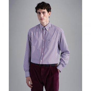Paul & Shark Camisa Rayas Azul/Burdeos Hombre M/L Multicolor