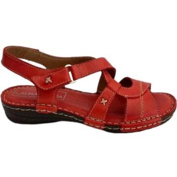LAURA AZAÑA SANDALIAS WOMEN RED NAPA CERA