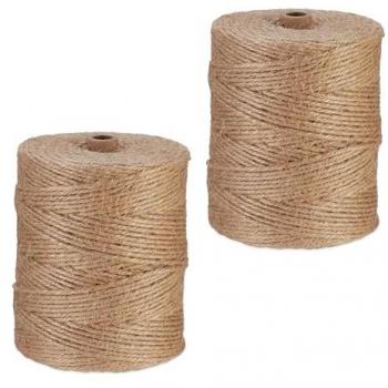 Jute Handicraft Rope, 2x Set, 300m Long, 3mm Thick