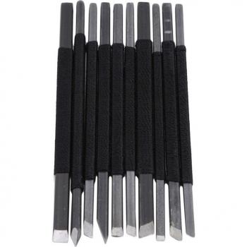 Kit d'outils de sculpture, 10 pièces en acier à haute teneur en carbone