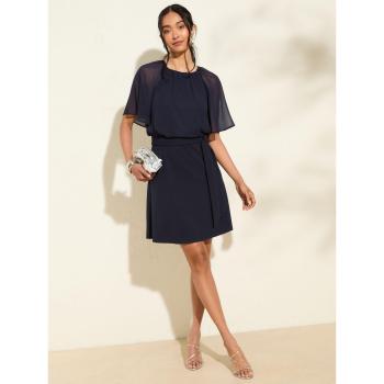 Chiffon Flatterärmel Kleid für besondere Anlässe