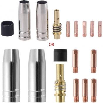 Set de 9 Boquillas y Consejos de Contacto 15Ak para Soldadura MIG/MAG