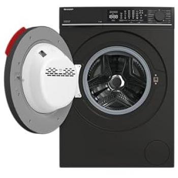 Lavatrice Sharp ES-MNFL814CMA-DE Nero Opaco 8 Kg WiFi Inverter