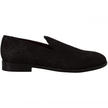 Mocassini Dolce & Gabbana con Cristalli in Velluto Nero