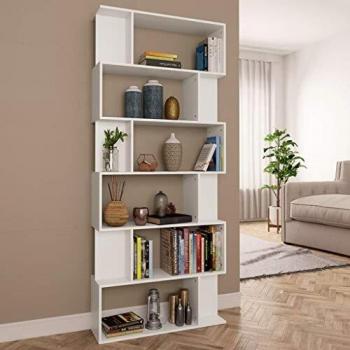 VidaXL Bibliothèque Séparateur de Pièce Blanc 80x24x192 cm