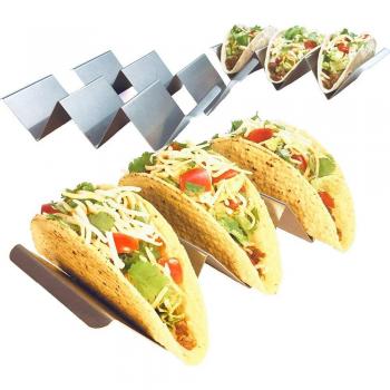 Support à tacos en acier inoxydable pour four à gril