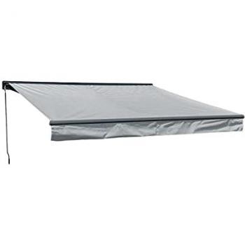 HAPPY GARDEN Store SAULE 3,5 × 3 m – semi‑coffre gris