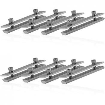 Kit de Conectores Universales de Aluminio para Módulos Solares, 8 Piezas