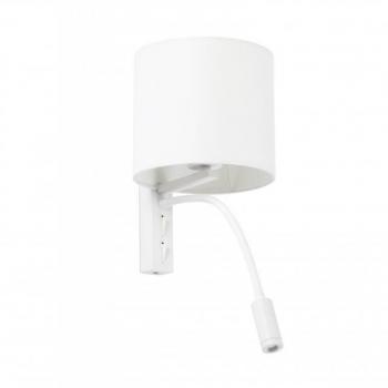 Faro Barcelona Tira applique murale blanche avec liseuse