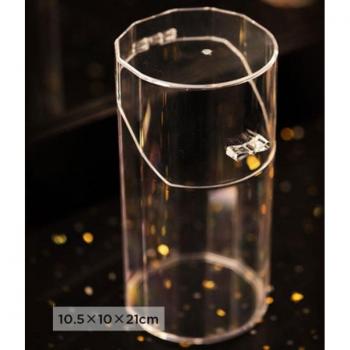 Boîte de rangement acrylique pour pinceaux de maquillage avec couvercle