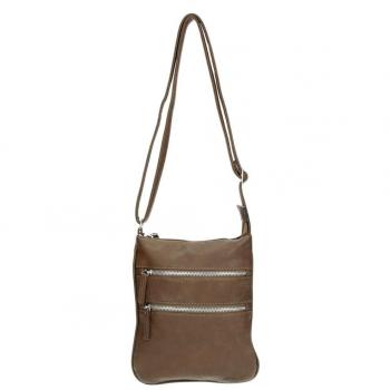 Beagle Bolsa en Bandolera Marrón con Cremallera delantera