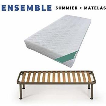 Sommeil Élégant 80x200 Pack Duo + Sommiers Démontés + Pieds Offerts