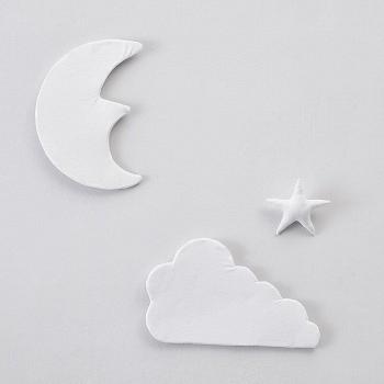 Nordic Style 3D Moon and Cloud Wall Stickers for Kids