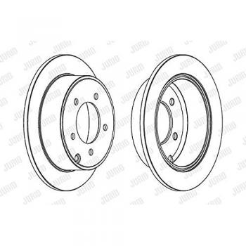 Disque de frein JURID 562857JC pour Jeep Compass