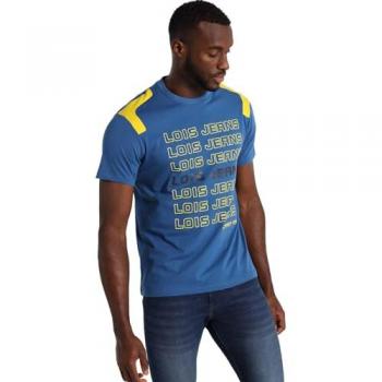 Camiseta Azul Manga Corta Lois Jeans para Hombre