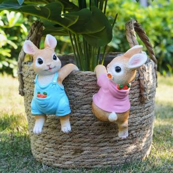 Cute Rabbit Flower Pot Ornament