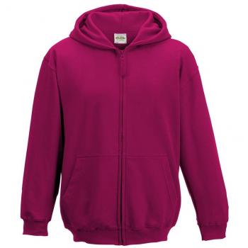 Blush Breeze: Full Zip Kid's Pink Hoodie (9-11)
