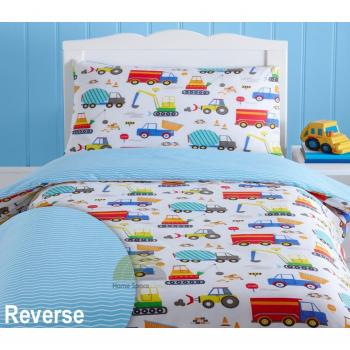 Bright Trucks Duvet Cover Set