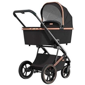 Moon Style Rosé Gold Kombi-Kinderwagen – Elegant, Praktisch, Trendy