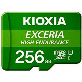 Kioxia 256GB Exceria HD U3 v30 MicroSD (microSDXC, 256 GB, U3, UHS-I), Speicherkarte, Grün