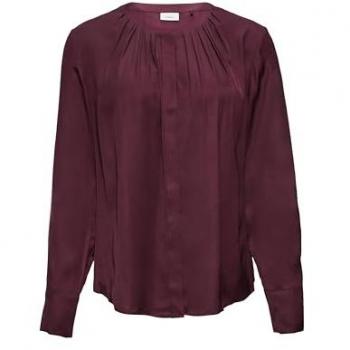 Langarmbluse S.OLIVER BLACK LABEL Gr. 36, lila (plum), Damen, Web, 100% Viskose