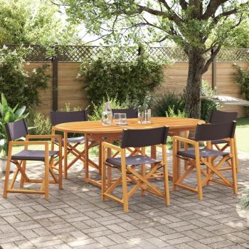 Chaises pliantes outdoor gris foncé – ensemble 6 pièces