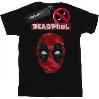 Marvel Deadpool Camo Head T‑Shirt (Men) – Size L, White