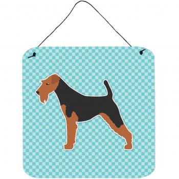 Welsh Terrier Checkerboard Blue Door Decor – Caroline's Treasures