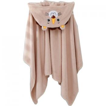 Coral Fleece Baby Bathrobe with Hood