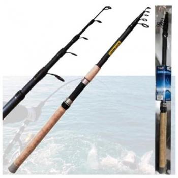 Canna da pesca 4,5 mt telescopica ultra leggera con manico in sughero per spinning