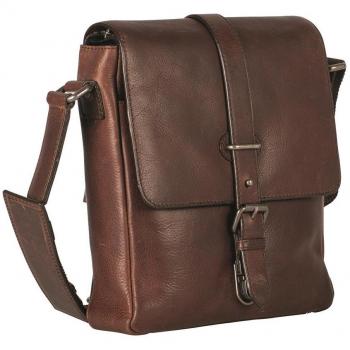Roma 22‑cm Brown Leather Shoulder Bag – Leonhard Heyden