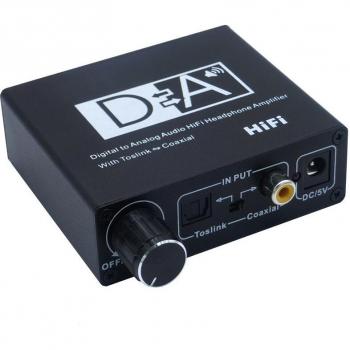 Amplificador de Sonido Hifi Digital DAC con RCA 3,5mm y Salida Optica Toslink