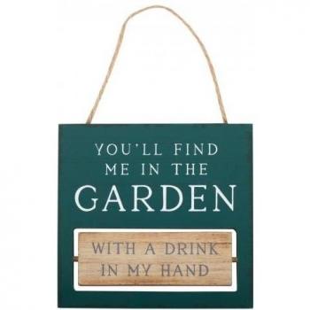 Hängeschild „Du findest mich im Garten“