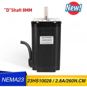 4-Lood NEMA 23 Stepmotor Type 23HS10028, 57x100 mm, 2.8A, 260 N.cm, CE, RoHS, ISO, Gebruikt in CNC Graveermachines