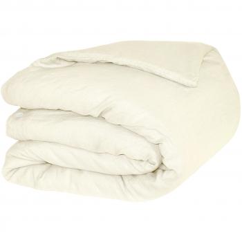 Housse de couette Sonate lin lavé 260x240 cm Ivoire