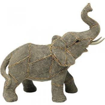 Figurine Élémentaire – Éléphant Percé de Perles, 24 cm – KARE
