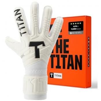 T1TAN Goalkeeper Gloves, Classic 1.0 – White, Unisex