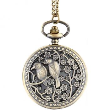 Vintage Quartz Zakhorloge met Ketting