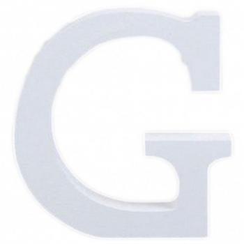 G Letras Alfabeto en Madera Blanca