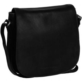Wax Pull Up Leather Shoulder Bag Black 25 cm by Chesterfield